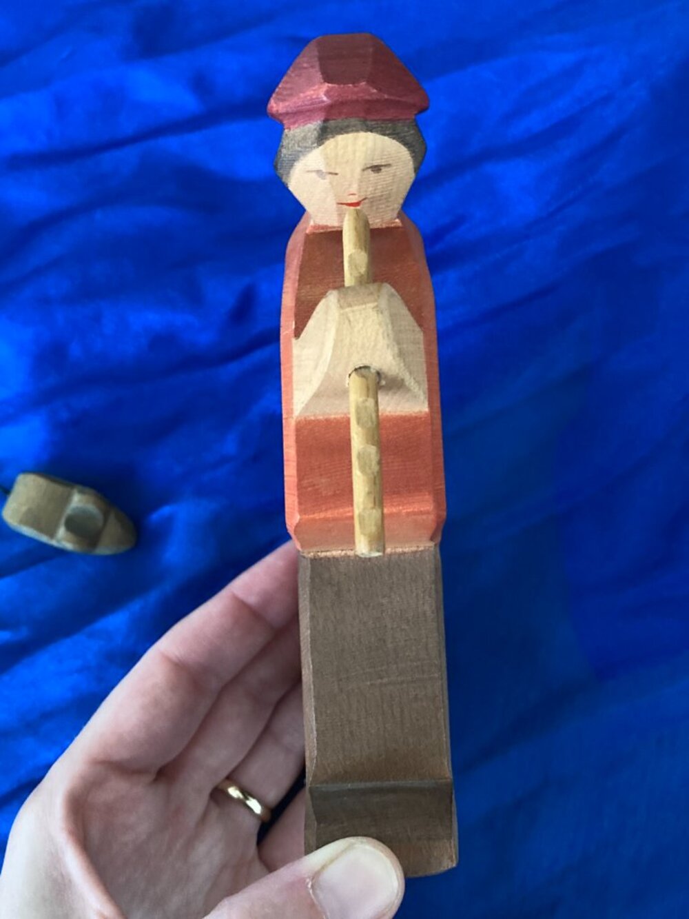 Ostheimer vintage German carved wooden figure retired Pied Piper and 5 mice - Picture 6 of 12
